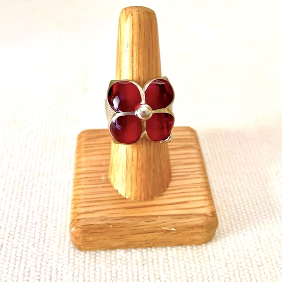New 925 Sterling Silver Flower Ring - Picture 1 of 4